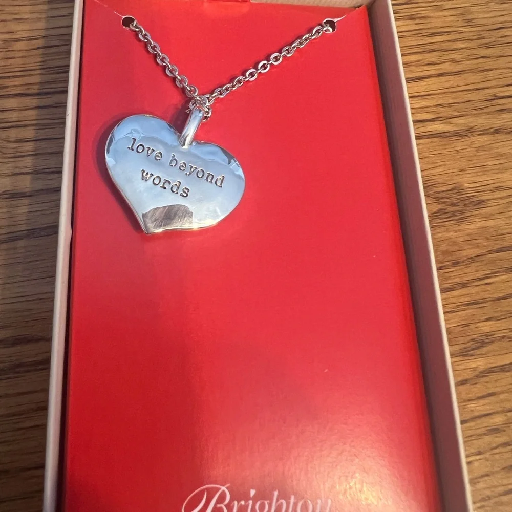 BRIGHTON Chic Heart Pendant Necklace in Silver and Gold “love beyond words” - Picture 2 of 5